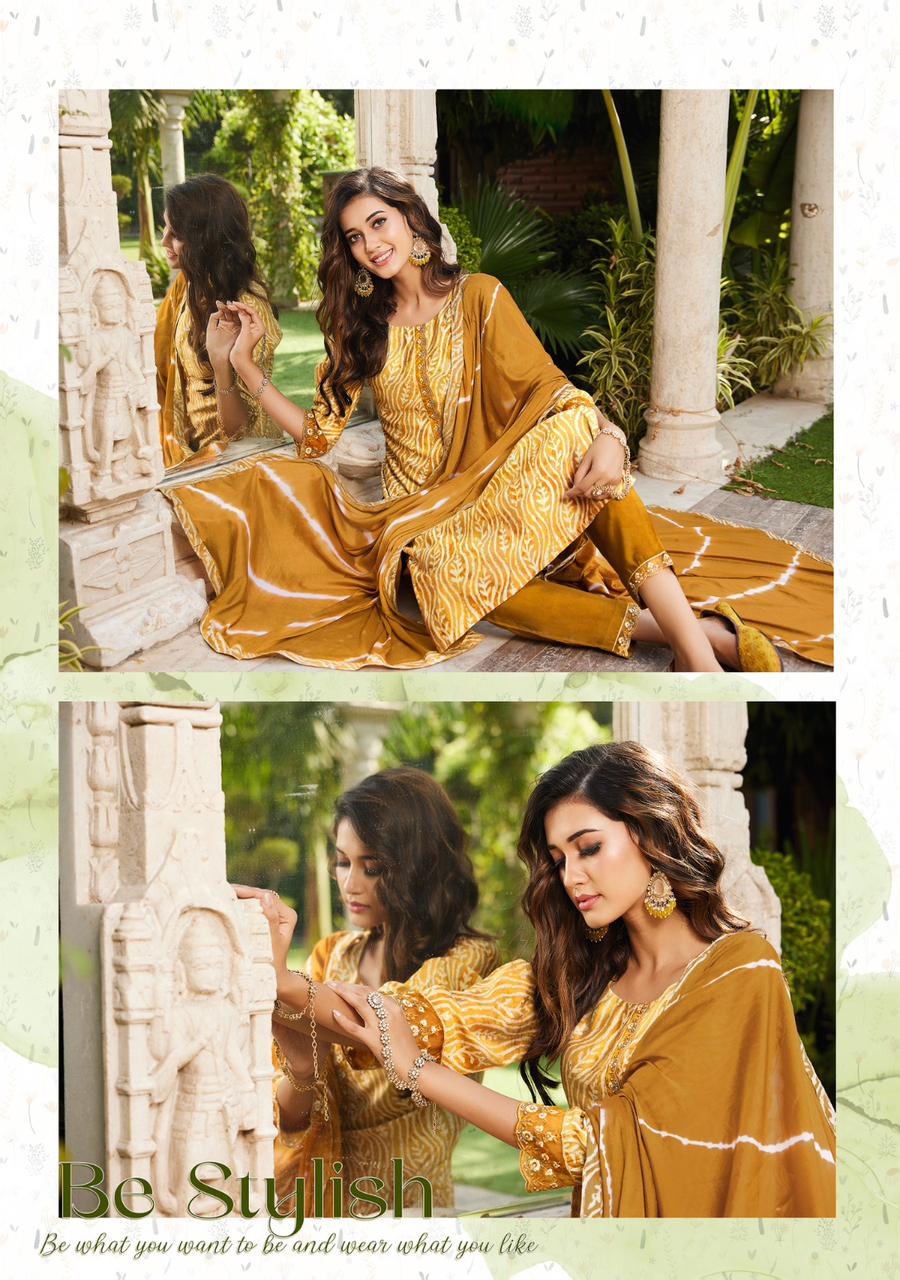 Ladies Flavour Muskan Model Chanderi Readymade Suits
